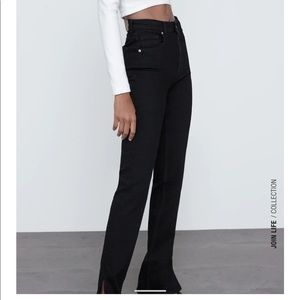 NWT High Rise Split Skinny Jeans ZARA